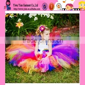 Hot Selling Rainbow Tutu Dress Candy Color Nice Collection Rainbow Tutu Dress thumbnail-1