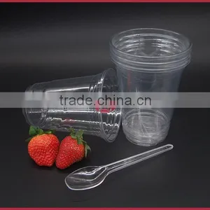 High Transparent Disposable PET Plastic Cups 16oz Cold Drink thumbnail-5