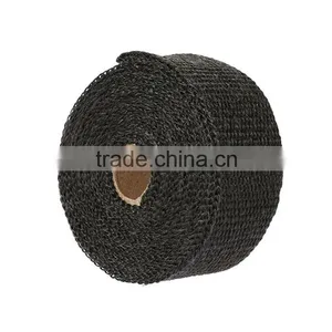 Heat Motocycle Car Exhaust Thermo Turbo Wrap Tape 2" X 5M/10m Fireproof Cloth Roll Black 1022C Car Insulation thumbnail-2