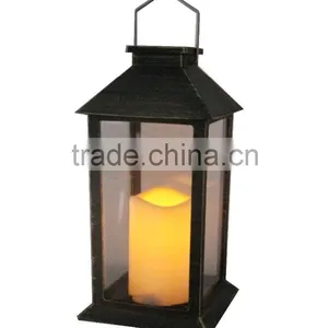 Made in China Wholesale Cheap Led Light Plastic Solar Lantern With Metal Handle for Outdoor Decoration thumbnail-2