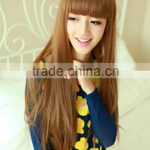 Custom Celebrity Inspired Bright Straight High Quality Heat Resistant Synthetic Hair Lace Front Wig thumbnail-2