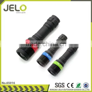 Ningbo JELO High Power LED Dimmer Torch Focus Flashlight Zoom Plastic Light thumbnail-1