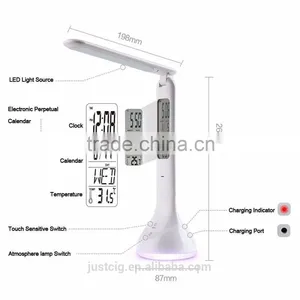 Table Lamp,Calendar Reading Lamp,Eye-caring LED Desk Lamp(3W, Dimmable, Touch Control,Rechargeable,Portable,) thumbnail-1