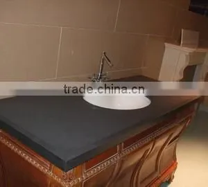 Artificial Marble Vanity Top, Black Artificial Stone Vanity Top, Man-made Stone Vanity Tops thumbnail-1