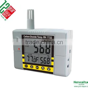 AZ7722 Wall-mounted Carbon Dioxide CO2 Gas Detector Temperature Humidity RH Meter With Alarm thumbnail-1