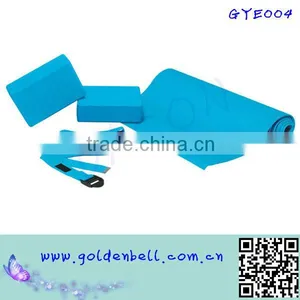Nice New Yoga Set Mat Block And Strap Set thumbnail-1