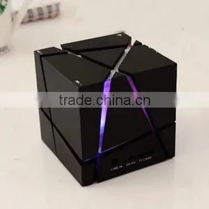 Cube Bluetooth Speaker Subwoofer Card Colorful LED Lamp Creative Wireless Bluetooth Portable Speaker thumbnail-1