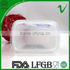 Disposable Plastic Food Container With Snap on Cap thumbnail-3