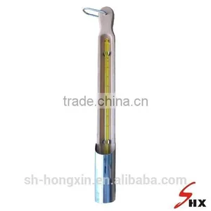 Alcohol Thermometer for Fishery 300mm Length With Wood- Stailess Steel/copper Protective Cover thumbnail-1