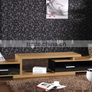 Modern Black High Gloss MDF TV Stand thumbnail-1