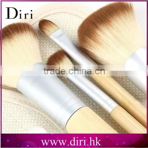 Bamboo Handle Brush Sets 5pcs Small Travel Brush Kit Bamboo Eco Friendly Makeup Brush thumbnail-4