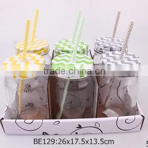 6pcs Glass Mason Jars Set thumbnail-1
