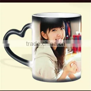 2016 New Hot 11oz Ceramic Sublimation Color Changing Mug, White Blank Magic Mug, thumbnail-3