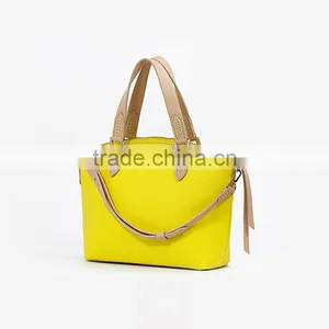 EVA Leather Handbags - Cowhide - Yellow thumbnail-1