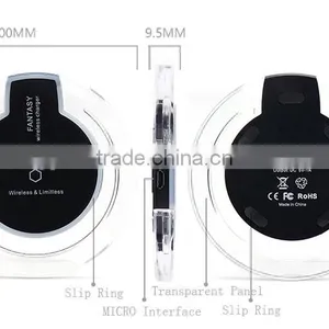 OEM ORDER WELCOME QI WIRELESS CHARGER PAD STAND QI WIRELESS CHARGER PAD WITH LCD LIGHT FOR GALAXY S7 EDGE TRANSMITTER thumbnail-3
