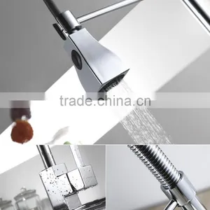 Classic Deck Mounted Single Hole Kitchen Pull Out Faucet Spring Spray Mixer Tap thumbnail-4