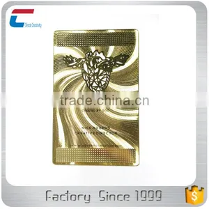 Unique Shading Engraved Gold Metal Business Card thumbnail-4