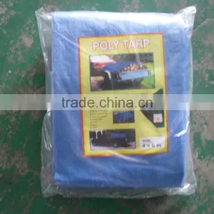 85gsm Blue&white PE Tarpaulin Sheet 3x4M With Eyelets thumbnail-1