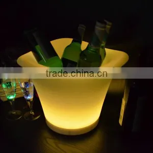 RGB Multi Color Changing Illuminated Led Ice Bucket Standing Cooler for Party thumbnail-1