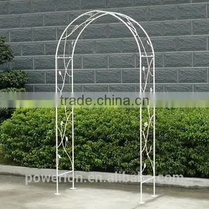 Elegant Metal Wedding Arch Romantic Style Antirust Powder Coating Surface Outdoor Use thumbnail-2