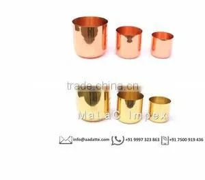 Copper Soya Wax Candle Holder Copper Cup Brass Candle Jar thumbnail-1