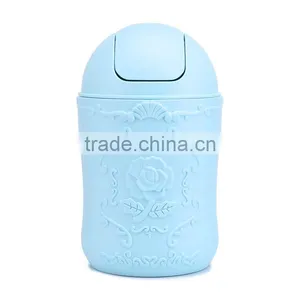 Plastic Desktop Mini Trash Bin Trash Can Used for Car Dustbin thumbnail-1
