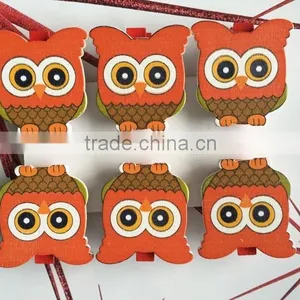 Wooden Decoration Wooden Pegs,decoration Clips Owls Pegs Gifts thumbnail-5