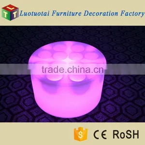 Li Battery Operated PE Plastic RGB 16 Color Changing LED Light Wine Tray thumbnail-1