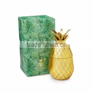 Gold Plated Pineapple Cocktail Cup, Mini Pineapple Candlesticks thumbnail-2
