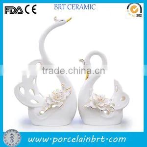 High Elegant White Swan Ceramic Wedding Favor Gift thumbnail-1