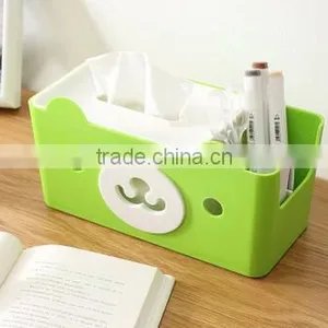CY059 Multi-functional 4 Colors Tissue Box Cute Bear Paper Holder With Storage Grid thumbnail-1