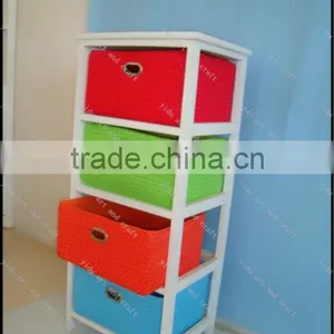 Wood Rural Style Storage Cabinet Made by Solid Wood and Plastic thumbnail-1