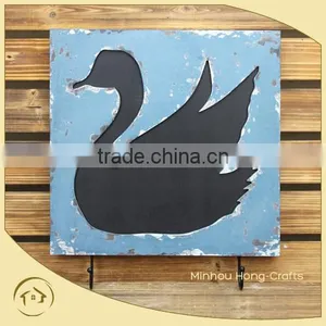 Wall Hanging Decoration Wooden With Swan/Animal Shaped Blackboard thumbnail-1