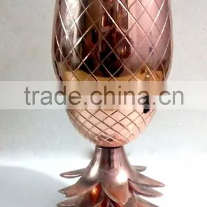 COPPER PINEAPPLE DRINKING BOWL FOR MOSCOW MULE, VODKA, GINGER, COPPER PINEAPPLE POT, SOLID COPPER PINEAPPLE DRINKING VESSEL thumbnail-4