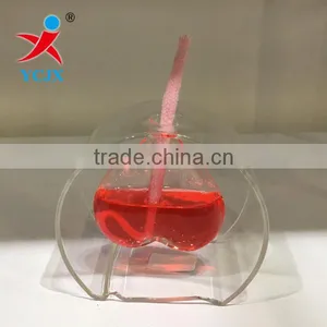 Hand Made Borosilicate Glass Oil Lamp/ Antique Heart Oil Lamp Gift thumbnail-1
