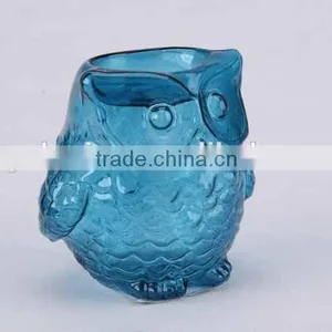 Home Decor/Owl Shaped Glass Candle Holder thumbnail-2
