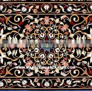 Micro Mosaic Marble Inlay Dining Table Top Pietra Dura thumbnail-1