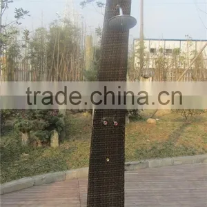 Modern Synthesis Wicker Garden Aluminum Outdoor Shower thumbnail-3