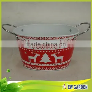 Antique Garden Popular Porcelain Metal Half Wall Flower Pots thumbnail-5