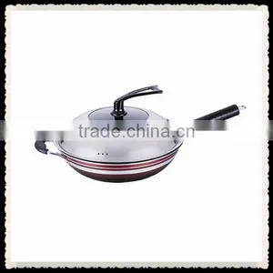 2015 New Commercial Pink Aluminum Wok thumbnail-1