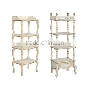 BISINI New Arrival Kids Wooden Toy Storage Shelf, Ivory and Gold Luxury Children Decorative Wooden Display Shelf - BF07-70343 thumbnail-2