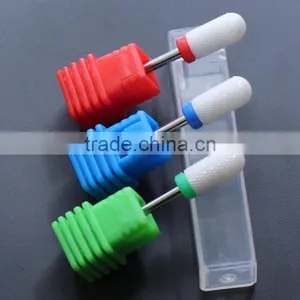 Nail Head Diameter 6.5MM Barrel Balll Total Length 40MM White Ceramic Burr White 1 Piece thumbnail-1