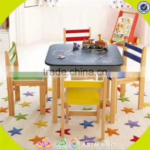 Wholesale Beautiful Wooden Table and 4 Chairs,household Kids Wooden Table and 4 Chairs,top Sale Table and 4 Chairs W08G141 thumbnail-1