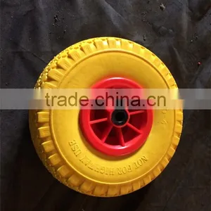 3.00-4 Flat Free PU Foam Rubber Wheel thumbnail-1