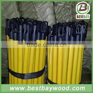 PVC Coated Wooden Broom Handle With Thread Wooden Broom Stick / Wood Handle / thumbnail-1