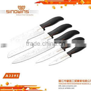 A3395-b Special Design Air-flow Dots Stamped 5pcs Stainless Steel Knife Set thumbnail-2