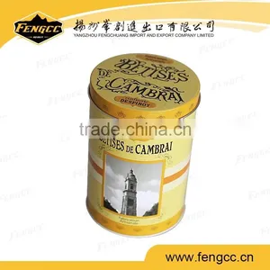 Popular Design Fancy Printing Small Round Tin Box for Tea thumbnail-1