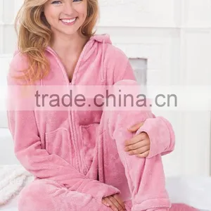 2017 Christmas Onesie Plush Heavyweight Microfleece Sleepshirt & Family Hoodie-footie Pajamas Sublimation Onesie for Women thumbnail-5