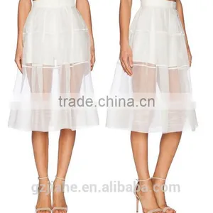 New Fashion Chiffon Organza A-line Women Skirts thumbnail-1