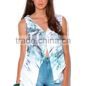 Wholesale Sublimation Graphic Print V Neck Tank Top thumbnail-2